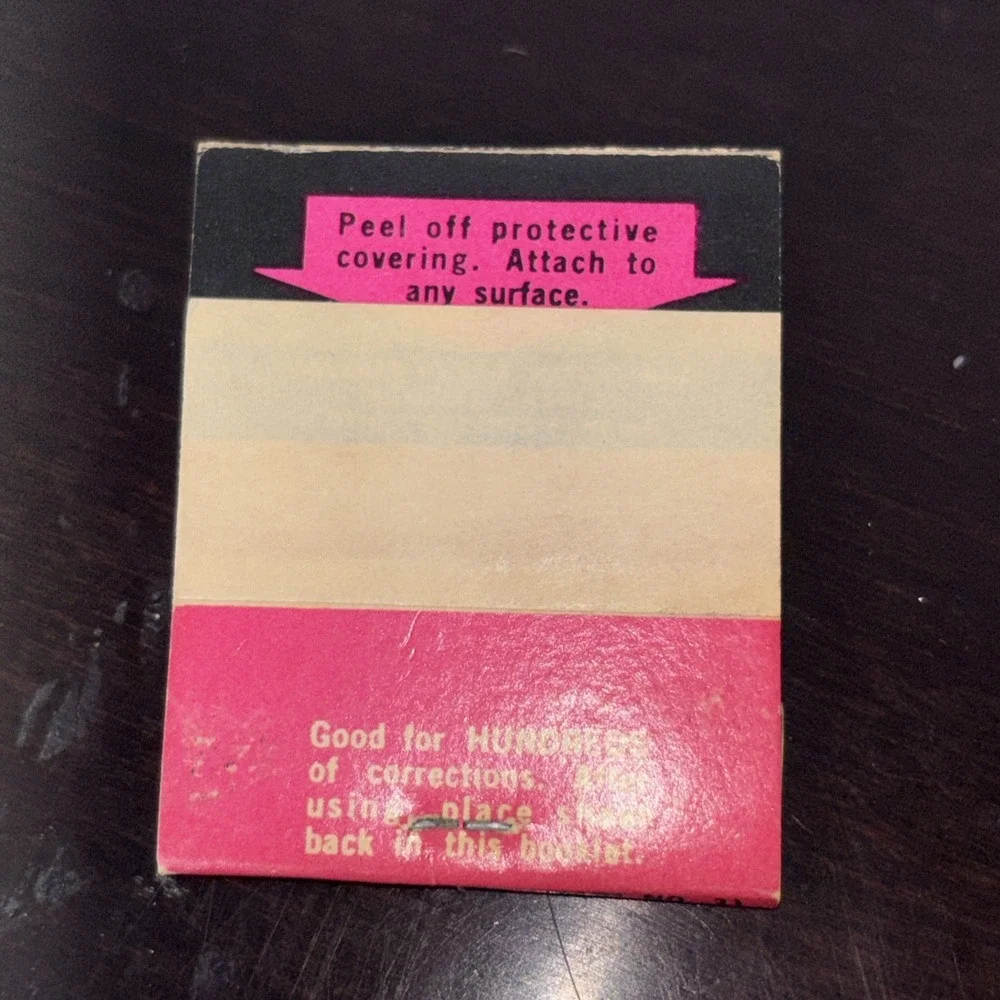 Rare Vintage Matchbook Ko Rec Type Eaton Typewriter Correction Paper Brooklyn NY
